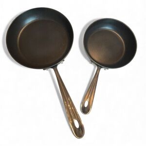 All-Clad HA1 Hard Anodized Nonstick Pans Set Non Stick Cookware Black 8” & 10”